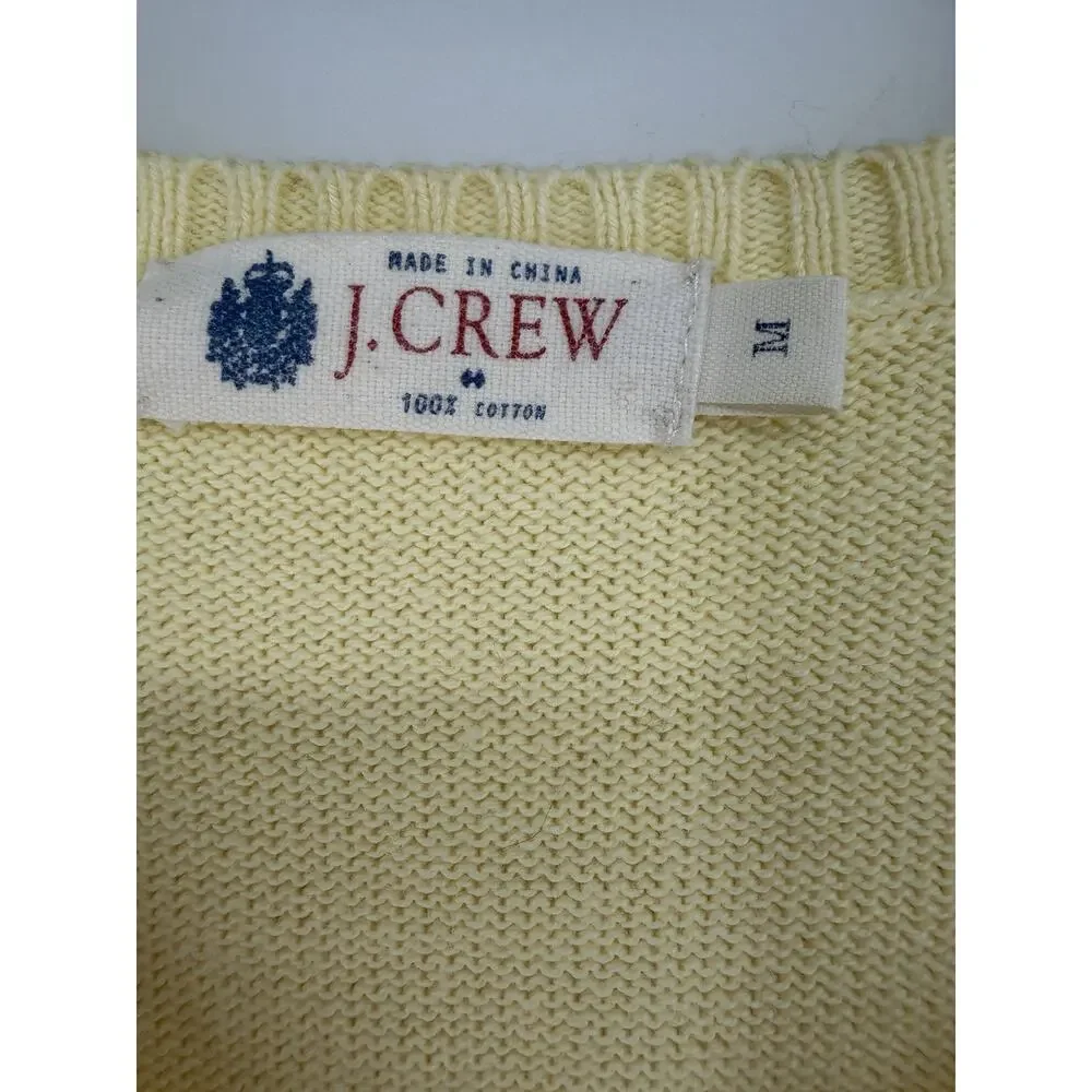 J Crew Argyle Sweater Vest Mens Medium Preppy Classic Golf Office Classic Yellow